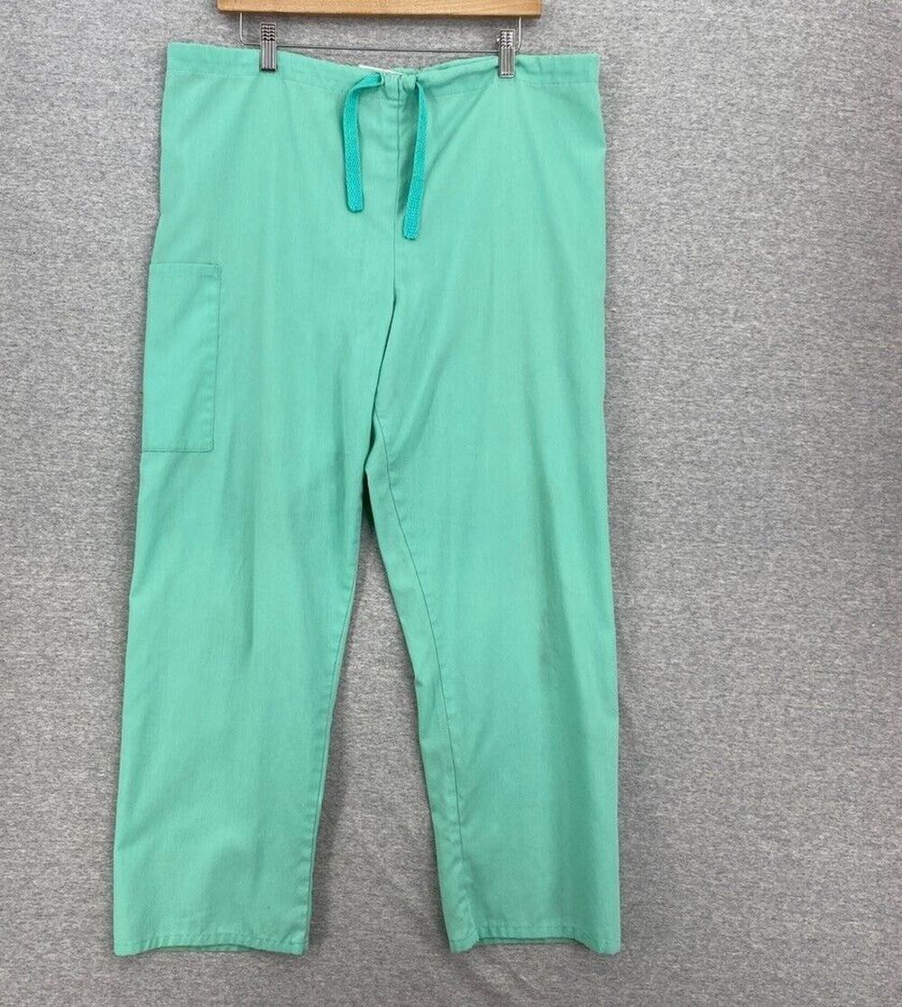 Fundamentals Scrub Pants Womens Small Green Bottoms Nurse Medical Uniform Vet